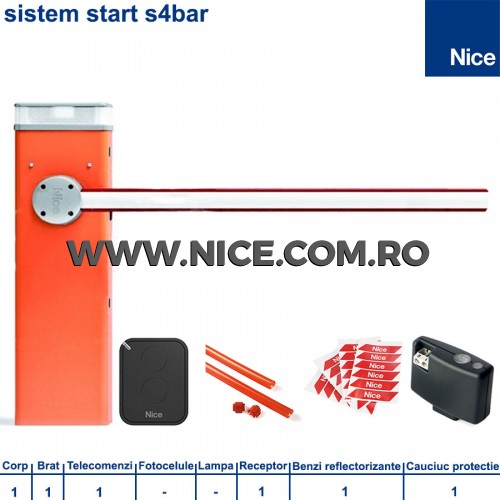 Sistem Start Bariera Automata Acces Parcare 4m Nice S4Bar